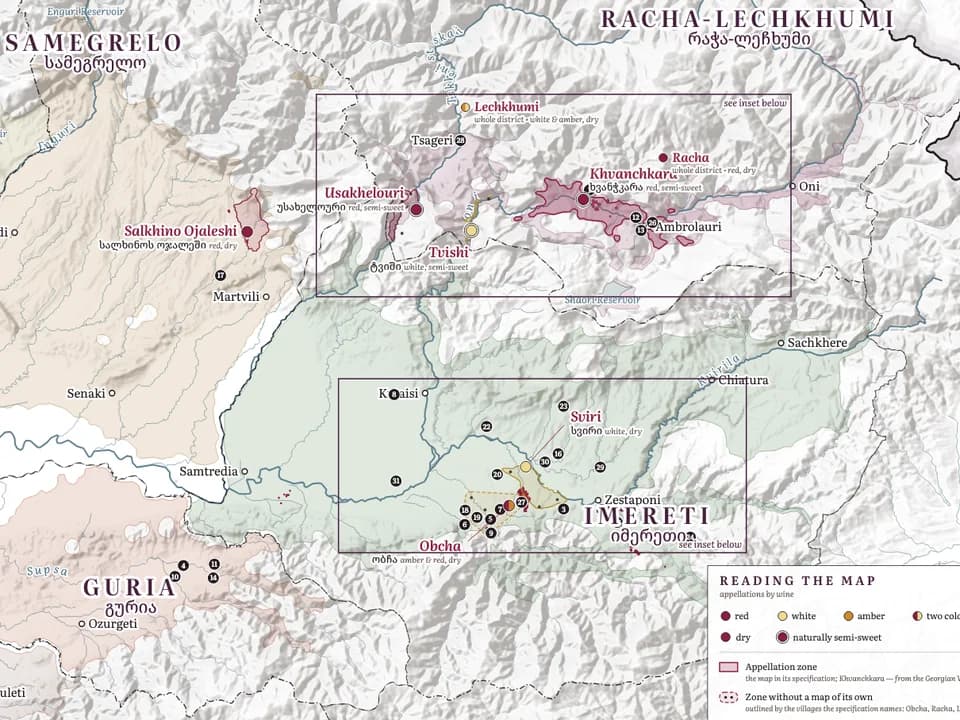 Map preview: Wine Map of Western Georgia